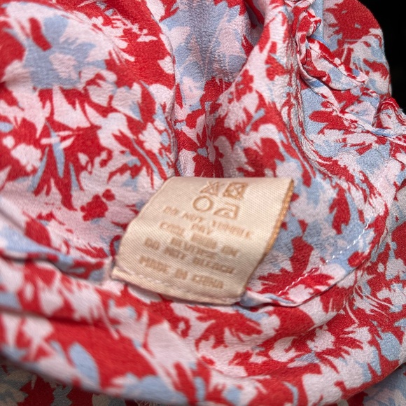 Paloma Blue 100% silk ruffle floral mini skirt, size small - Picture 5 of 5